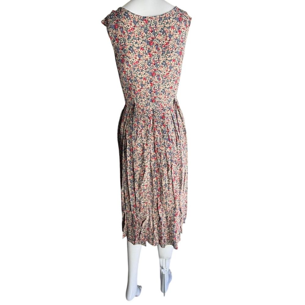 Vintage 90s Banana Republic Floral Dress Friends Era Rayon Button Front XS - Picture 6 of 6